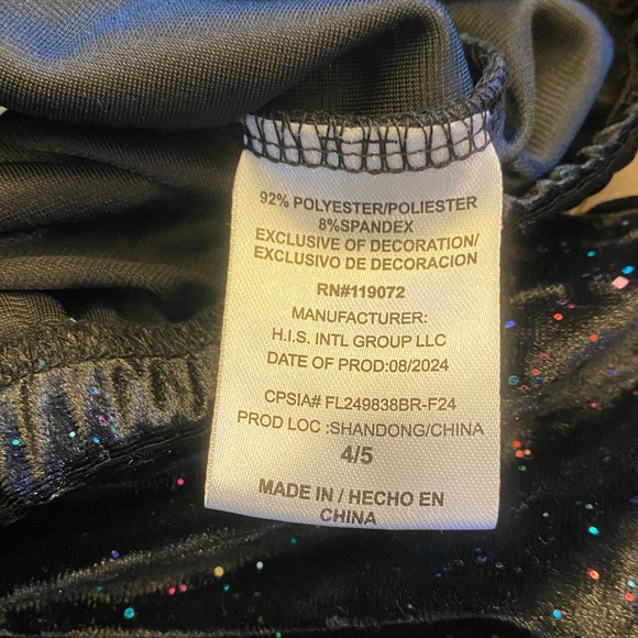 Barbie Black and Multicolor Velour Sequin/Sparkle hoodie/pants 2 piece set - Picture 13 of 15